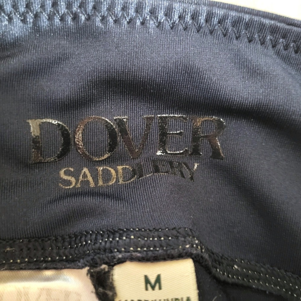 Dover Saddlery Navy Yellow Full Seat Silicone Grip Equestrian Riding Tights M - Picture 6 of 10